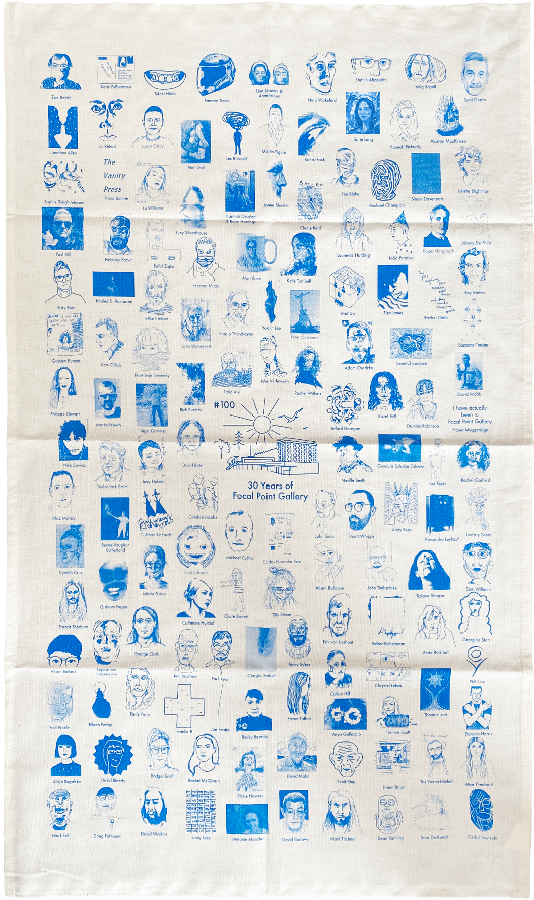 #100 30th Anniversary Tea Towel