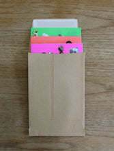 Load image into Gallery viewer, Three greeting cards inside brown envelop.
